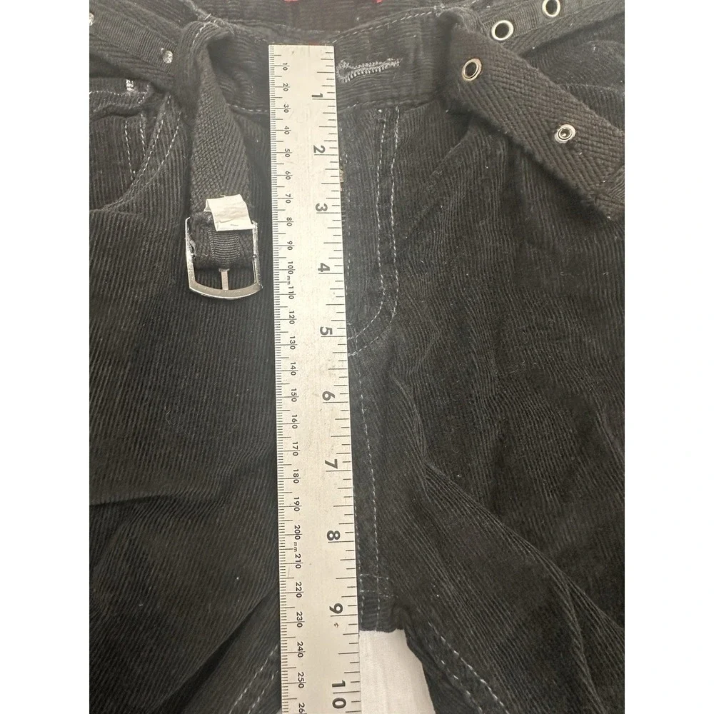 Faded Glory  Girls Size 14 Black Corduroy Bootcut Pants With Belt